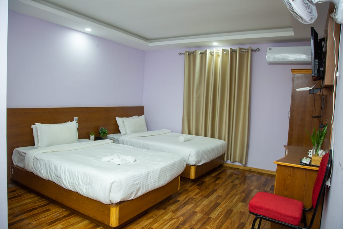 Standard Twin Non-AC room at Manjari Resort